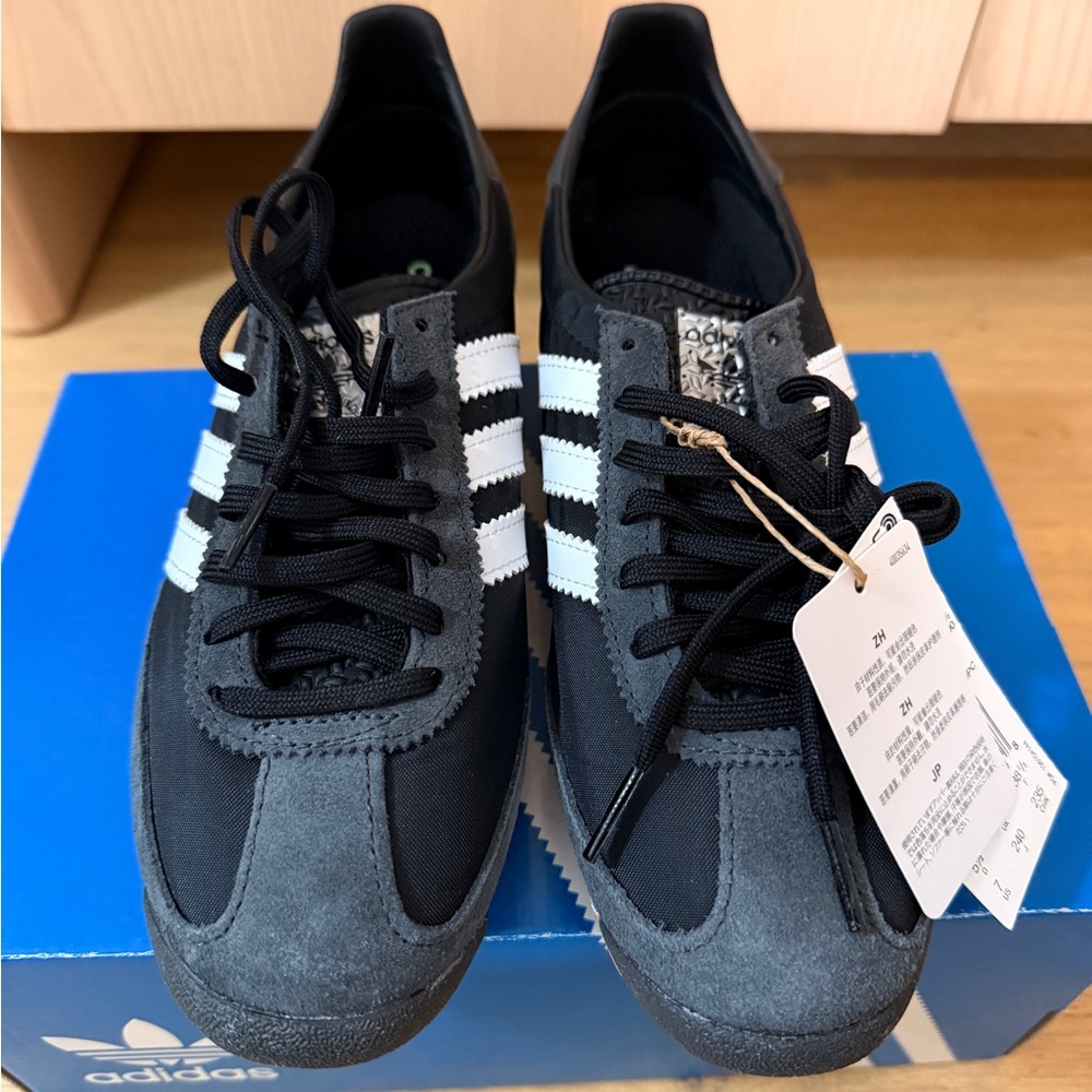 adidas SL 72 OG Black Sneakers with Green Trim - Picture 2 of 8